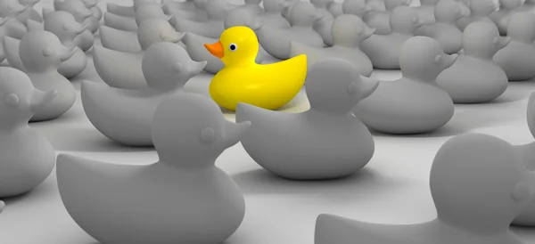 Rubber Duck Against The Flow — Stock Photo, Image