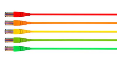 Ethernet kabloları ön sol işaret renklerin takılı değil.