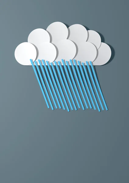 Abstrakt utklipp tecknade raincloud — Stockfoto