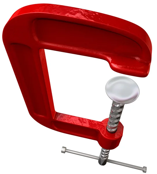 Red Clamp Tool Perspective — Stock Photo, Image