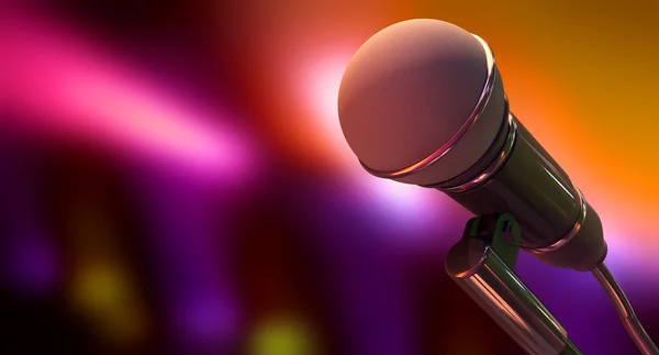 Mikrofon auf farbigem Hintergrund — Stockfoto