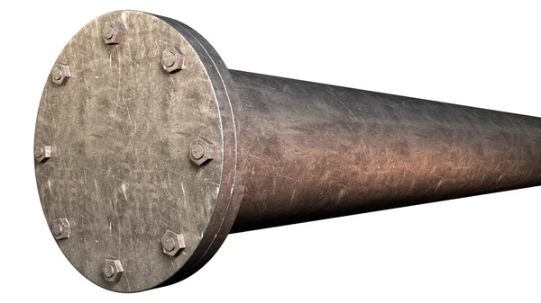 Pipe With Sealed Off End — Stock Photo, Image