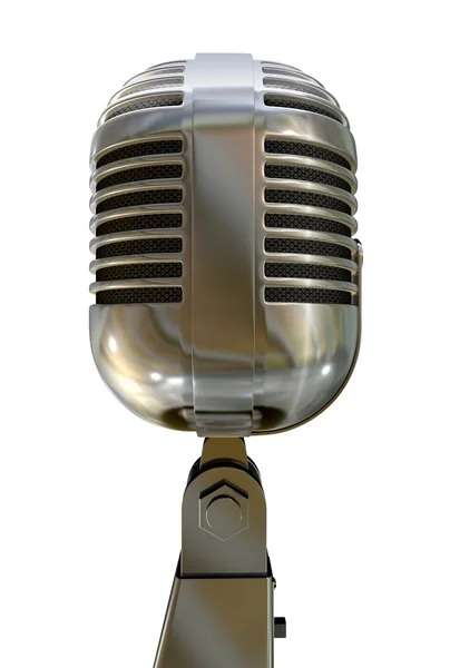 Mikrofon vinobraní izolované bílá — Stock fotografie