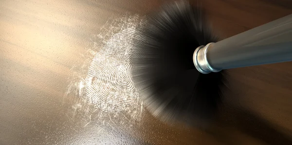 Dusting For Fingerprints On Wood — Stock Photo, Image