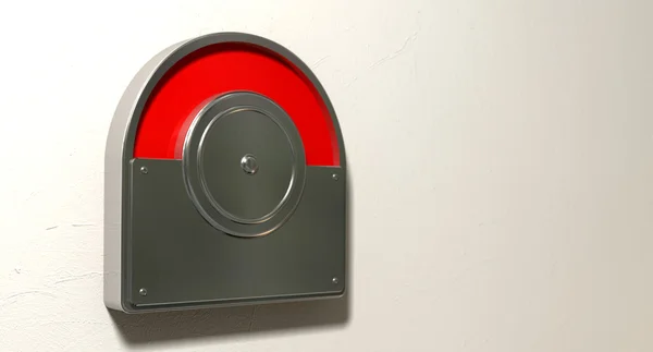Красный индикатор туалета для занятых — стоковое фото
