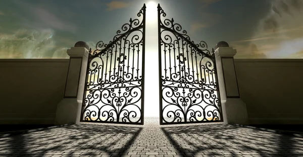 Heavens Open Ornate Gates — Stock Photo, Image