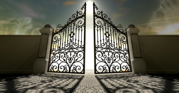 Heavens Open Ornate Gates