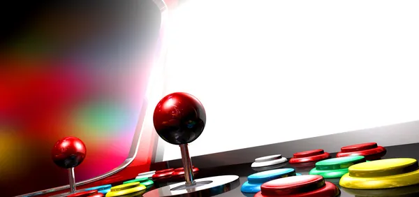 Gioco arcade con schermo illuminato — Foto Stock