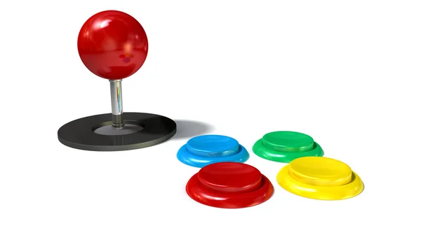 Joystick e pulsanti di controllo arcade — Foto Stock