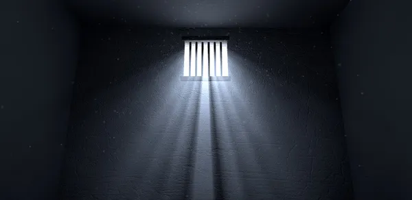 Sunshine Shining In Prison Cell Window — Stock Photo, Image