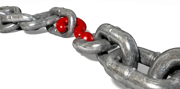 Chain Missing Link Question Mark — Stockfoto