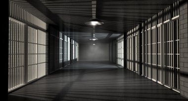 Jail Corridor And Cells clipart