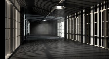 Jail Corridor And Cells clipart