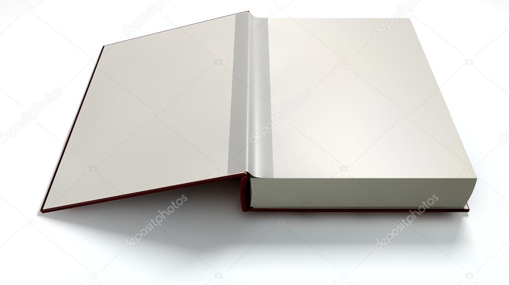 Plain Open Book With Blank Pages
