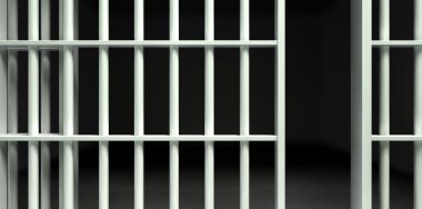 White Bar Jail Cell Front Unlocked clipart