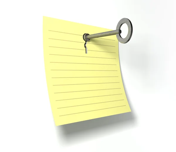 Keynote Key In A Note — Stock Photo, Image