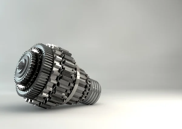 Concept de forme d'ampoule de roue dentée — Photo