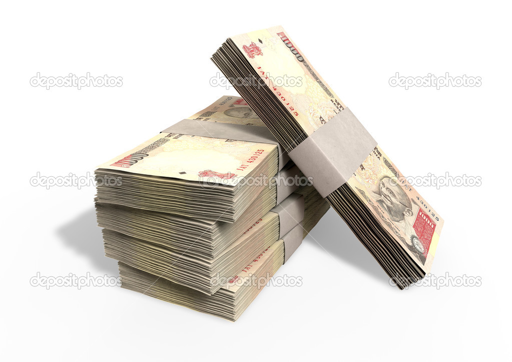 Indian Rupee Notes Pile