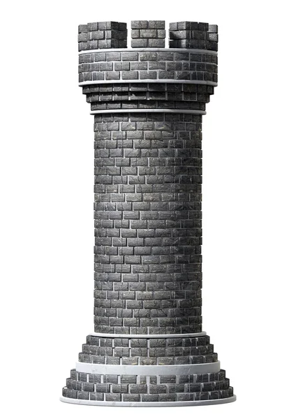 Pieza de castillo de ajedrez de ladrillo — Foto de Stock