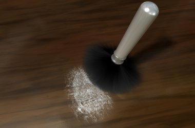 ahşap üzerine parmak izlerini