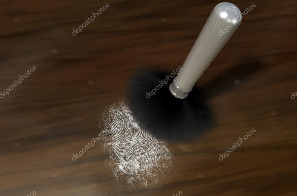 Dusting For Fingerprints On Wood — Stock Photo © albund 38950583