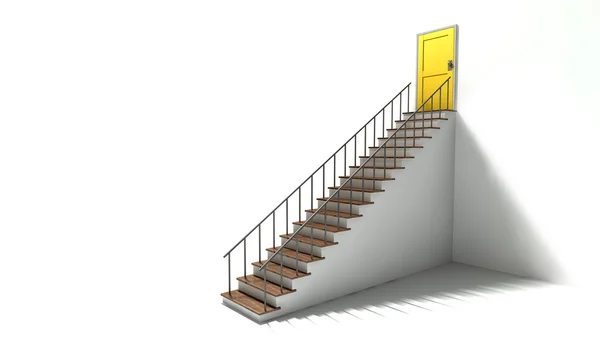 Stairway To Yellow Door — Stock Photo, Image