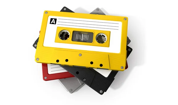 Stack Of Audio Cassette Tape — Stock Photo, Image