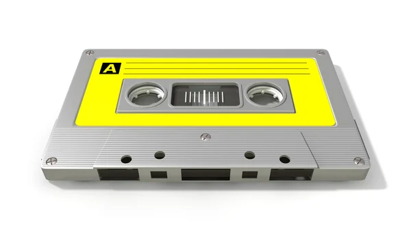 Grijze audio cassette tape — Stockfoto