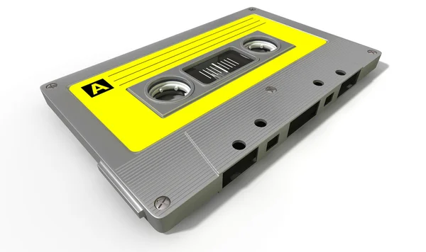 Grey Audio Cassette Tape — Stock Photo, Image