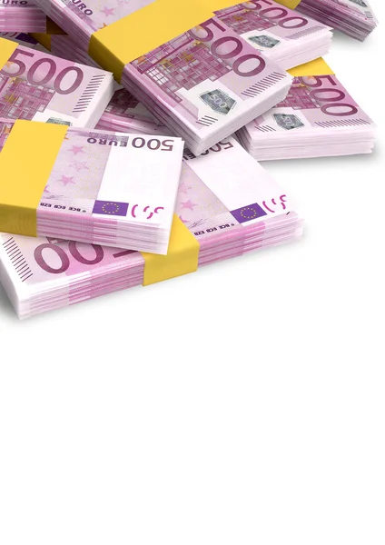 Euro Notes Scattered Pile — Stock Photo, Image