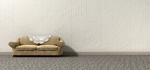 Grandmas Lonely Sofa — Stock Photo, Image