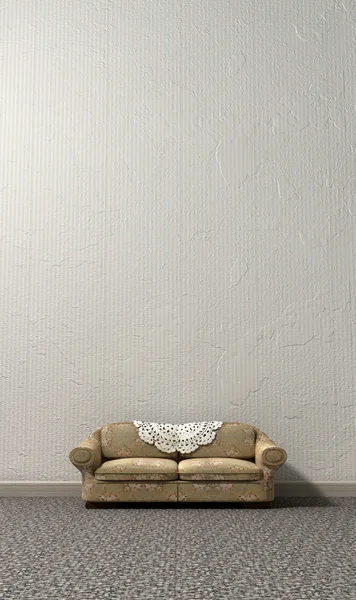 Grandmas Lonely Sofa — Stock Photo, Image