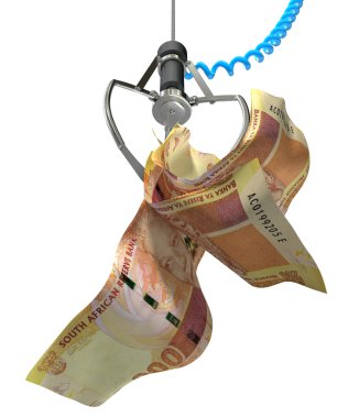 Güney Afrikalı rands içinde robot pençe