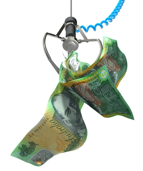 Australian Dollars In A Robotic Claw — Stock Photo, Image