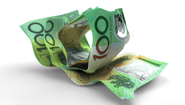 Разорванные австралийские долларовые ноты
