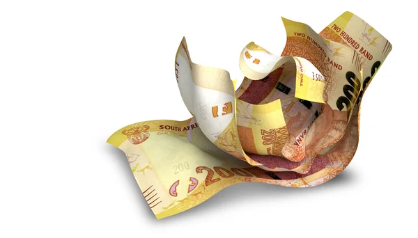 Scrunched Up South African Rand Notes — Stock Photo, Image