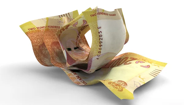 Scrunched Up South African Rand Notes — Stock Photo, Image