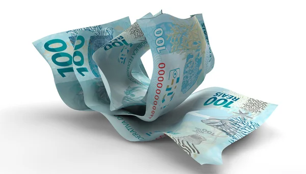 Scrunched Up Brazilain Real Notes — Stock Photo, Image