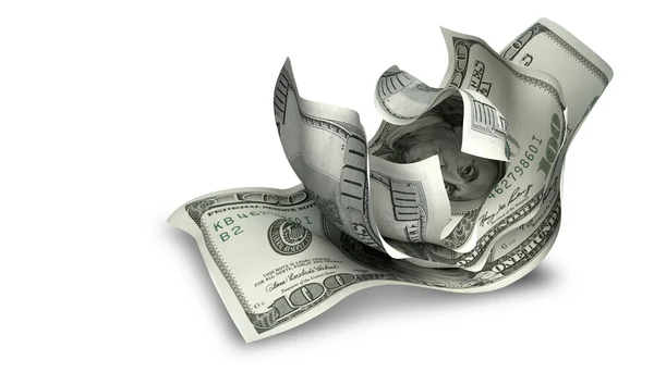 Scrunched Up Dólar estadounidense Notas — Foto de Stock