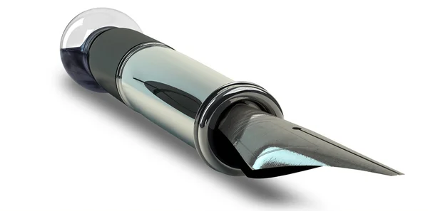 A caneta criativa e lâmpada — Fotografia de Stock
