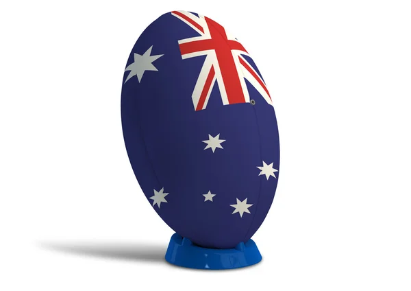 Australisk rugby boll på en sparkande tee — Stockfoto