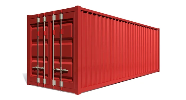 Schiffscontainer rot — Stockfoto