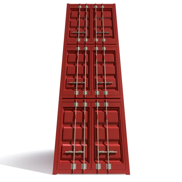 Shipping Container Red Stack — Stock Photo, Image