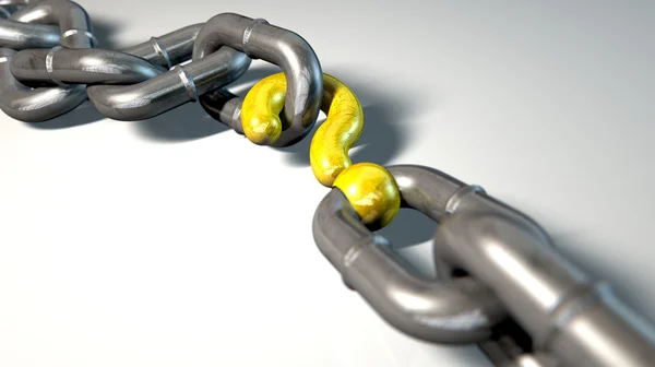Chain Missing Link Pergunta — Fotografia de Stock