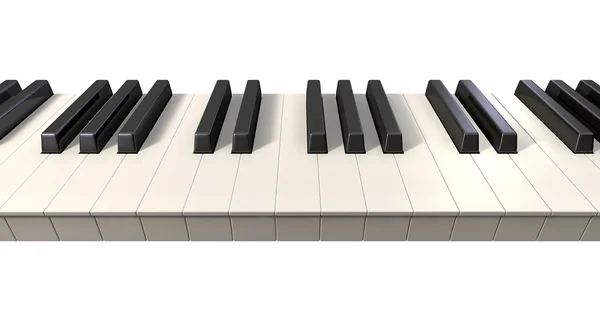 Piano toetsen vooraan — Stockfoto