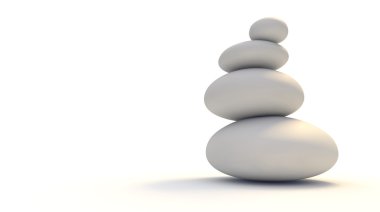 Beyaz zen taşlar