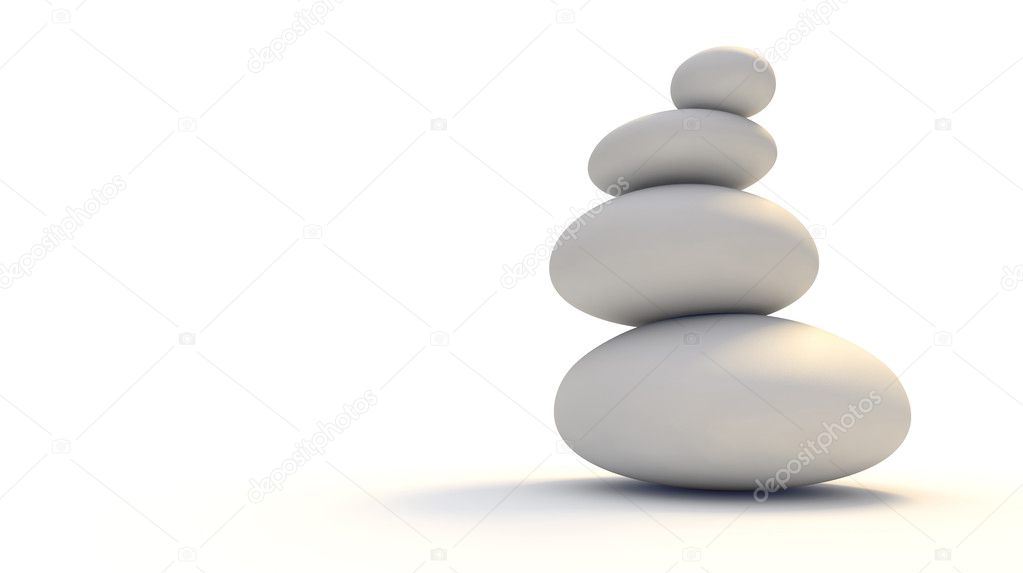 White Zen Stones