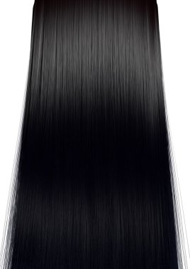 Black Hair Perfect Straight clipart