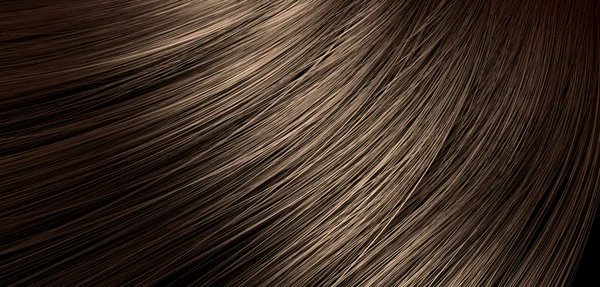 Braune Haare wehen in Nahaufnahme — Stockfoto