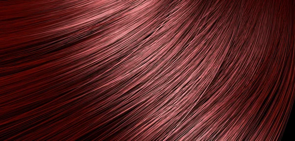 Cabelo vermelho soprando Closeup — Fotografia de Stock